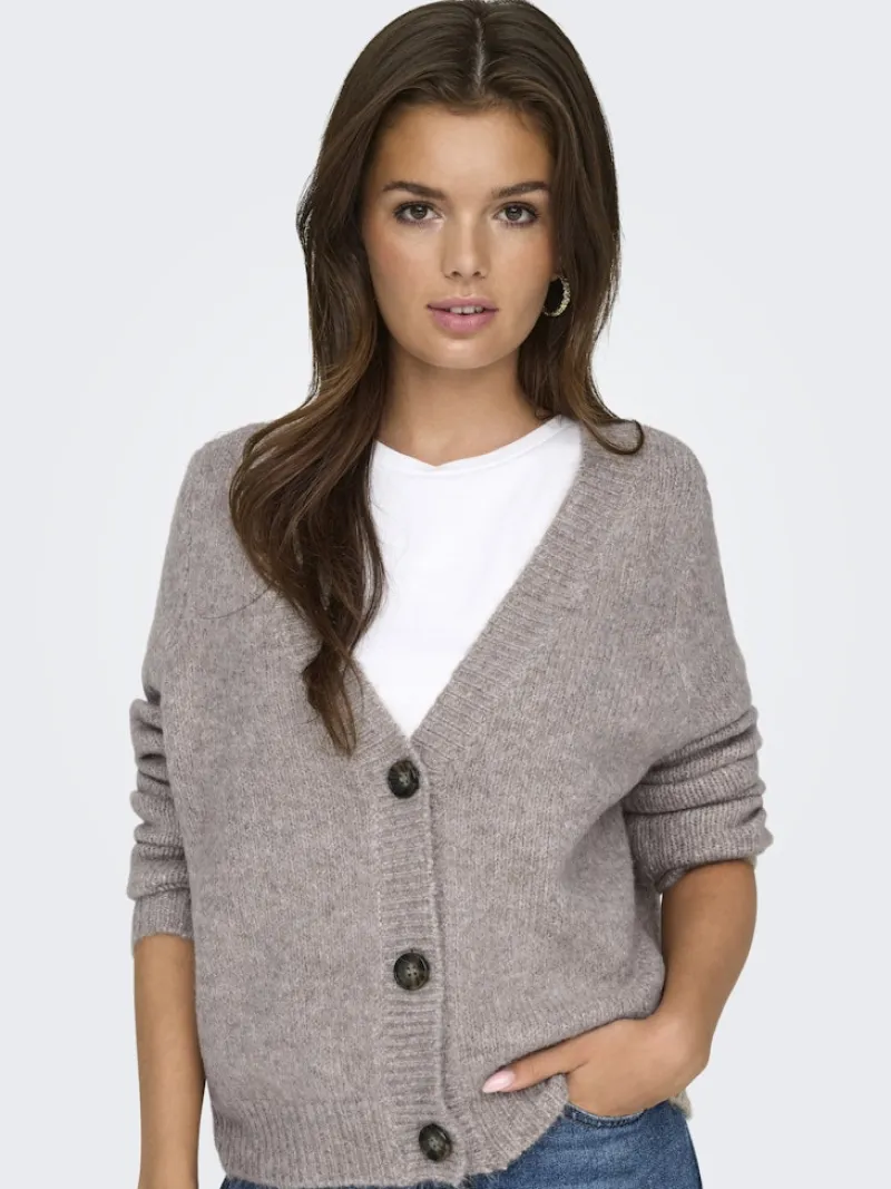 Only Pullover & Sweatshirts*ONLZOEY L/S REGULAR CARDIGAN KNT NOOS woodsmoke