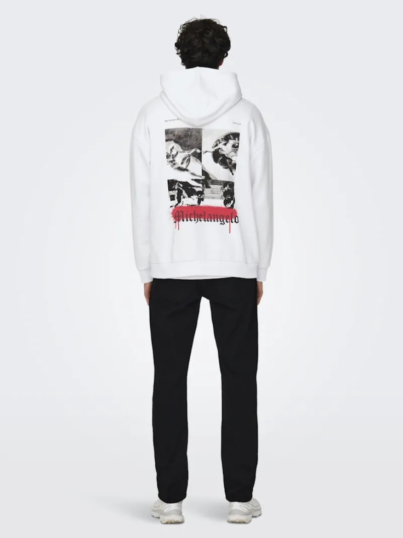 Only & Sons Pullover & Sweatshirts*ONSAPOH LIFE RLX SWEAT HOODIE white