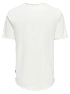 Only & Sons Shirts*ONSBENNE LONGY V-NECK SS TEE NOOS Bright White
