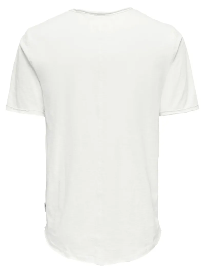 Only & Sons Shirts*ONSBENNE LONGY V-NECK SS TEE NOOS Bright White