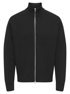 Only & Sons Pullover & Sweatshirts*ONSBLAKE DS HIGH NECK CARDIGAN KNIT NOOS Black