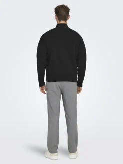 Only & Sons Pullover & Sweatshirts*ONSBLAKE DS HIGH NECK CARDIGAN KNIT NOOS Black