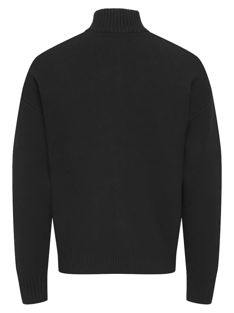 Only & Sons Pullover & Sweatshirts*ONSBLAKE DS HIGH NECK CARDIGAN KNIT NOOS Black