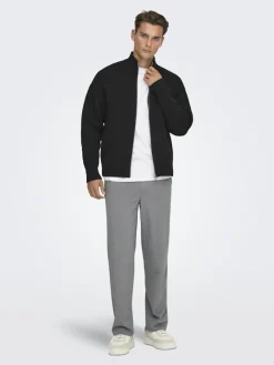 Only & Sons Pullover & Sweatshirts*ONSBLAKE DS HIGH NECK CARDIGAN KNIT NOOS Black