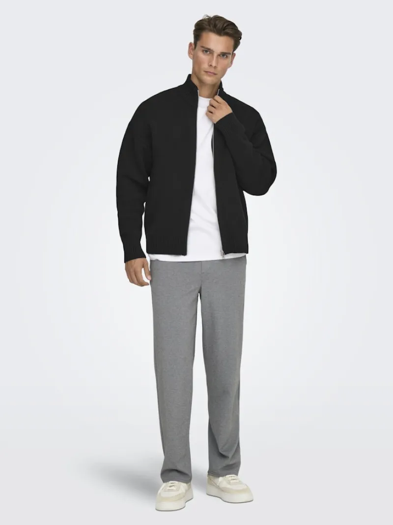 Only & Sons Pullover & Sweatshirts*ONSBLAKE DS HIGH NECK CARDIGAN KNIT NOOS Black