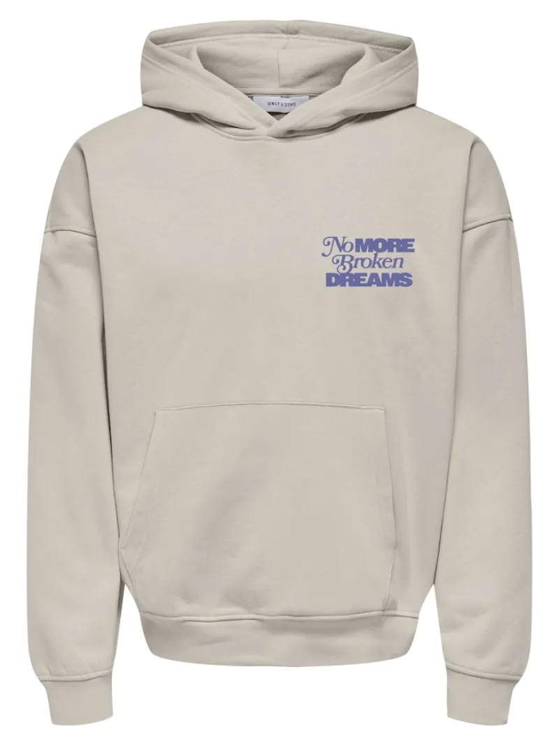 Only & Sons Pullover & Sweatshirts*ONSBUCK VTG WASHED HOODIE SWEAT moonbeam