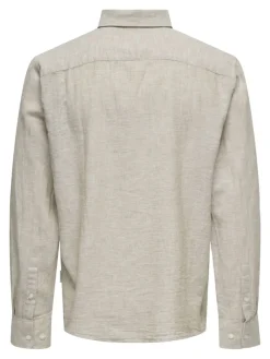 Only & Sons Hemden*ONSCAIDEN LIFE RGLS 1PKT LINENBLEND NOOS chinchilla