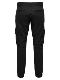 Only & Sons Hosen|Big Boys*ONSCAM STAGE CARGO CUFF LIFE 6687 NOOS Black