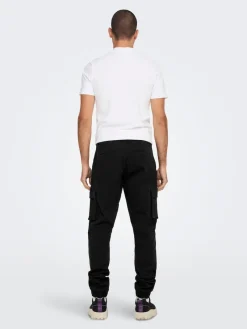 Only & Sons Hosen|Big Boys*ONSCAM STAGE CARGO CUFF LIFE 6687 NOOS Black