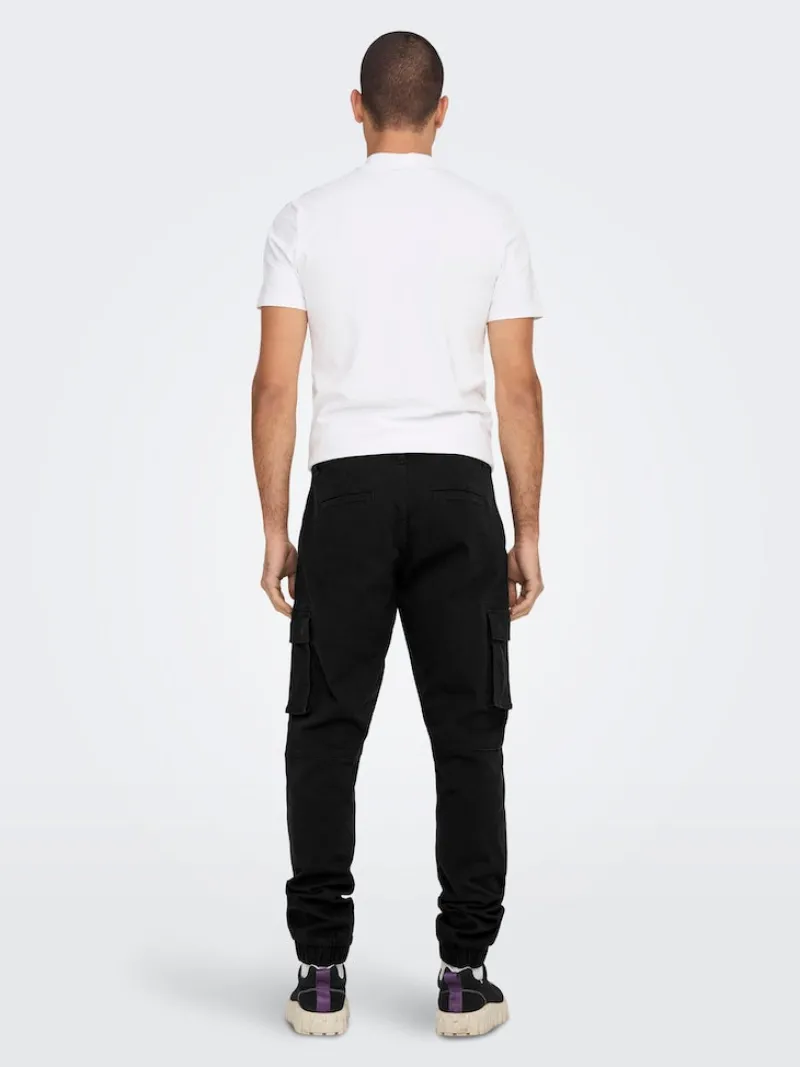 Only & Sons Hosen|Big Boys*ONSCAM STAGE CARGO CUFF LIFE 6687 NOOS Black