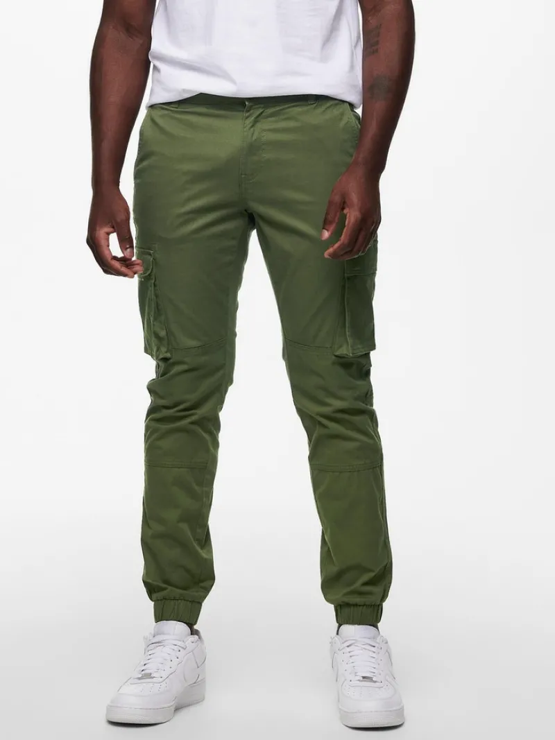 Only & Sons Hosen|Big Boys*ONSCAM STAGE CARGO CUFF LIFE 6687 NOOS Olive Night