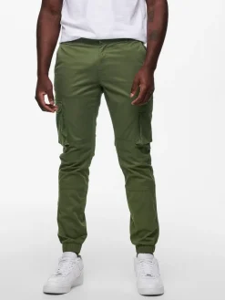 Only & Sons Hosen|Big Boys*ONSCAM STAGE CARGO CUFF LIFE 6687 NOOS Olive Night