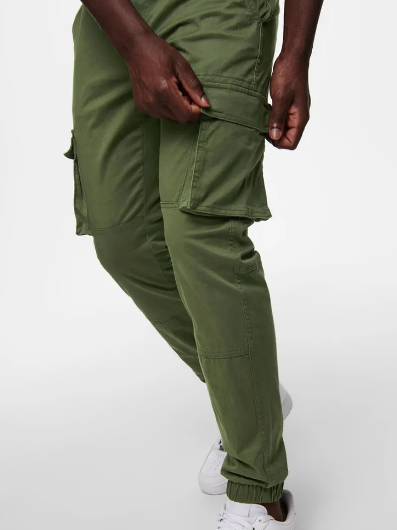 Only & Sons Hosen|Big Boys*ONSCAM STAGE CARGO CUFF LIFE 6687 NOOS Olive Night