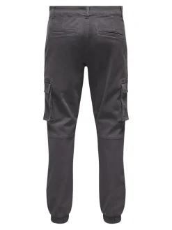 Only & Sons Hosen|Big Boys*ONSCAM STAGE CARGO CUFF LIFE 6687 NOOS grey pinstripe