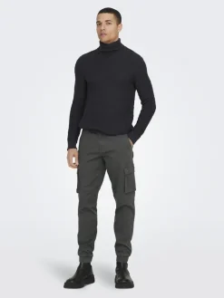 Only & Sons Hosen|Big Boys*ONSCAM STAGE CARGO CUFF LIFE 6687 NOOS grey pinstripe