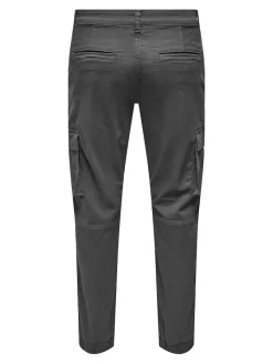 Only & Sons Hosen|Big Boys*ONSCAM STAGE CARGO CUFF LIFE 6687 NOOS grey pinstripe