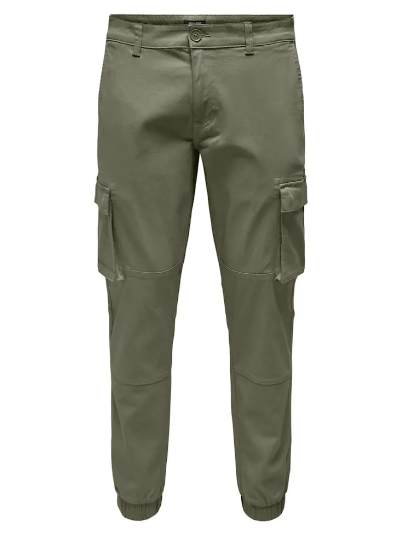 Only & Sons Hosen|Big Boys*ONSCAM STAGE CARGO CUFF LIFE 6687 NOOS Deep Lichen Green