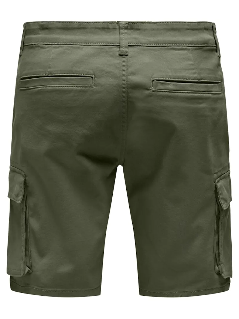 Only & Sons Shorts*ONSCAM STAGE CARGO SHORTS 6689 LIFE NOOS Deep Lichen Green