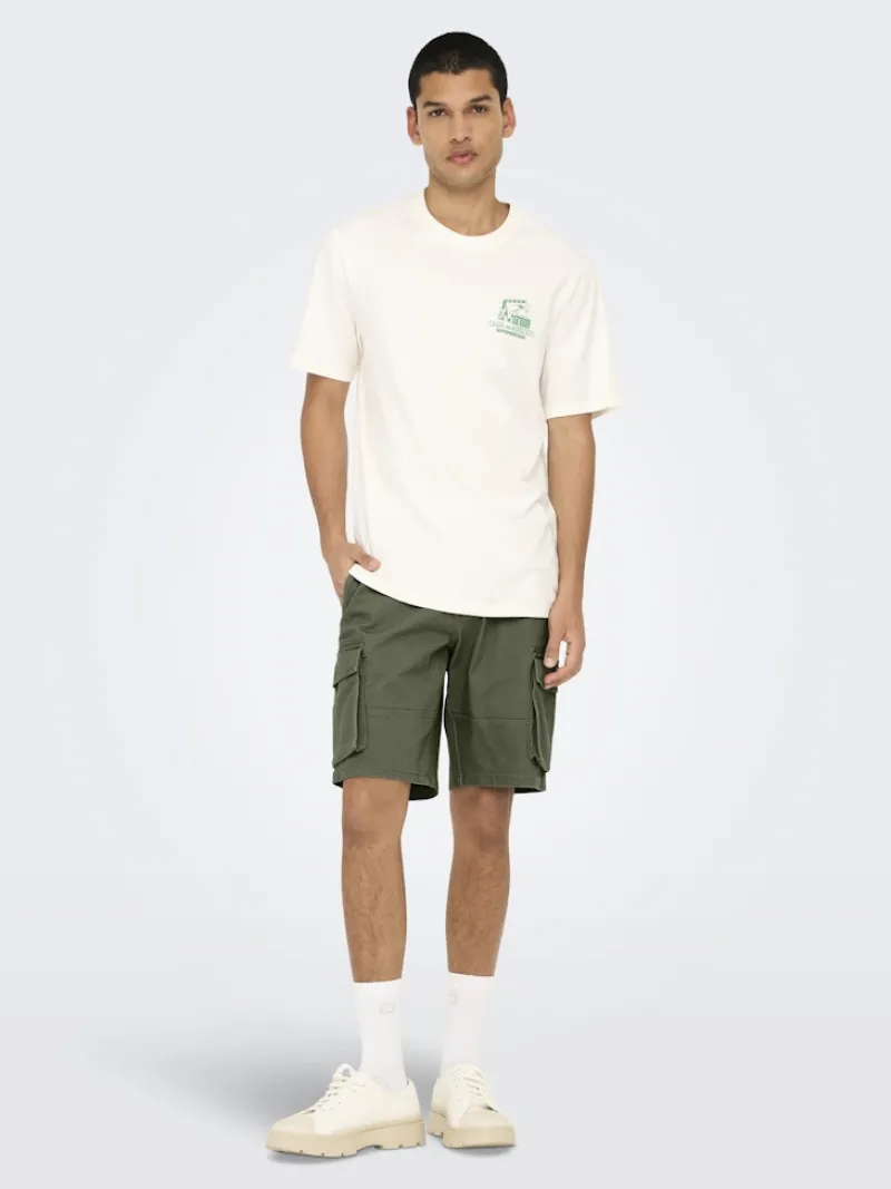Only & Sons Shorts*ONSCAM STAGE CARGO SHORTS 6689 LIFE NOOS Deep Lichen Green