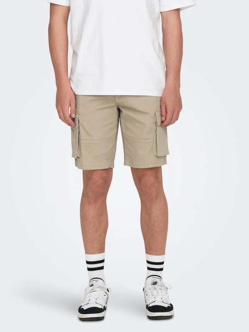Only & Sons Shorts*ONSCAM STAGE CARGO SHORTS 6689 LIFE NOOS grau1