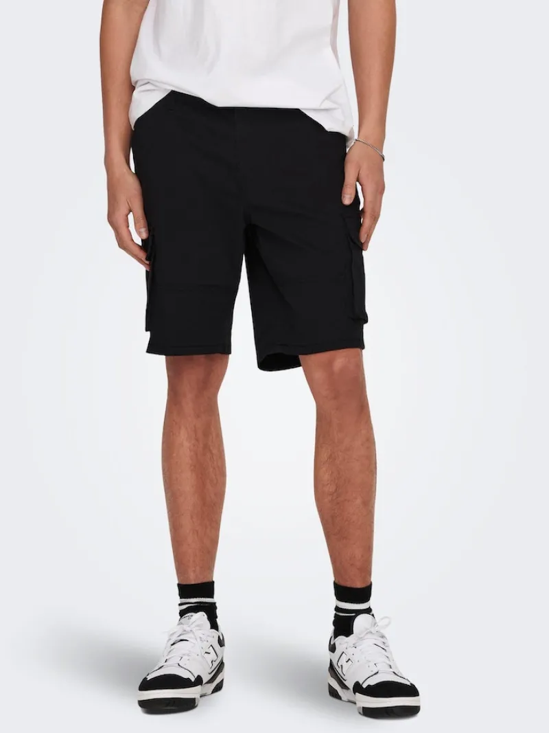 Only & Sons Shorts*ONSCAM STAGE CARGO SHORTS 6689 LIFE NOOS Black