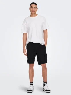 Only & Sons Shorts*ONSCAM STAGE CARGO SHORTS 6689 LIFE NOOS Black