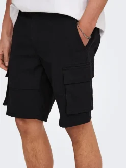 Only & Sons Shorts*ONSCAM STAGE CARGO SHORTS 6689 LIFE NOOS Black