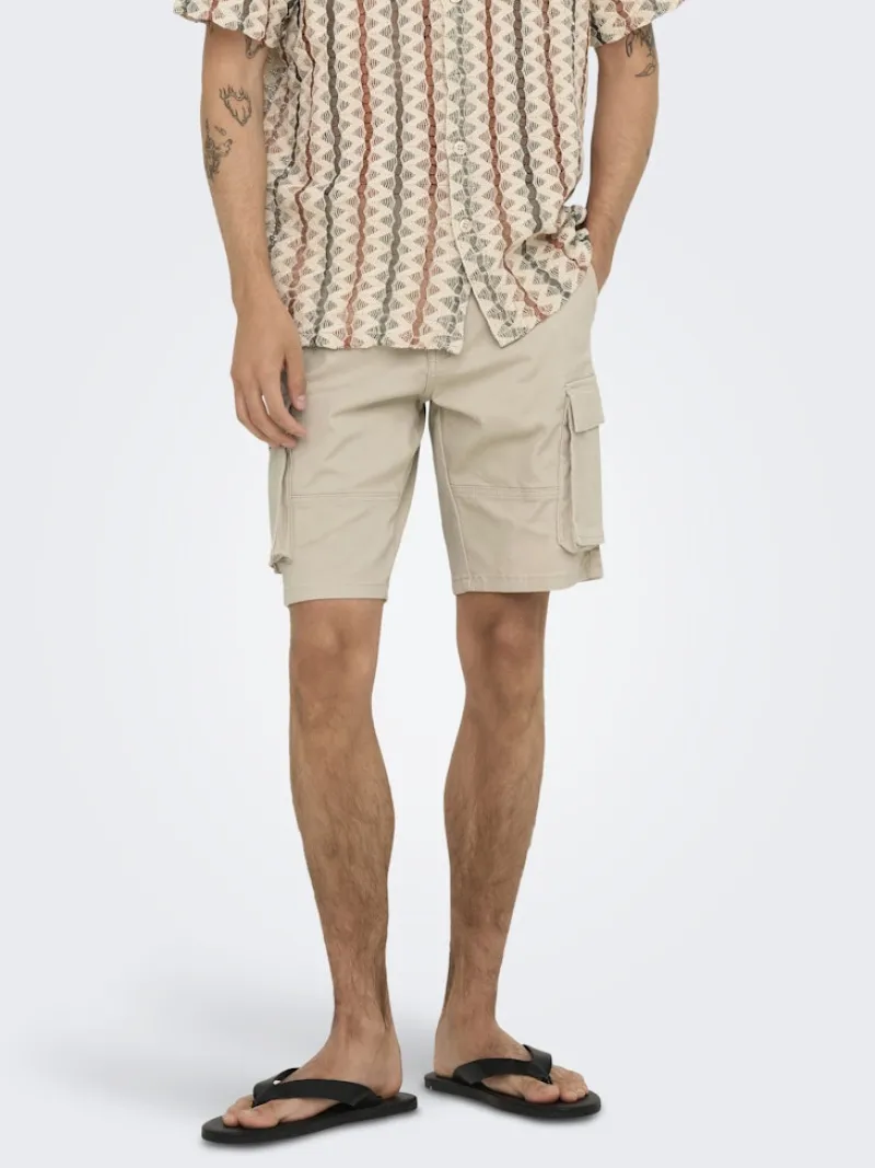 Only & Sons Shorts*ONSCAM STAGE CARGO SHORTS 6689 LIFE NOOS Silver Lining