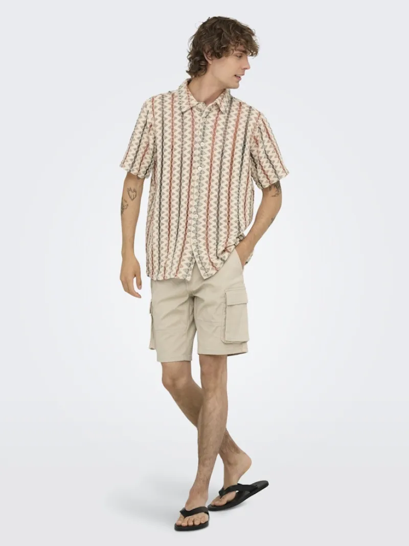 Only & Sons Shorts*ONSCAM STAGE CARGO SHORTS 6689 LIFE NOOS Silver Lining