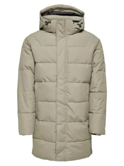 Only & Sons Jacken*ONSCARL LIFE LONG QUILTED COAT OTW NOOS desert taupe