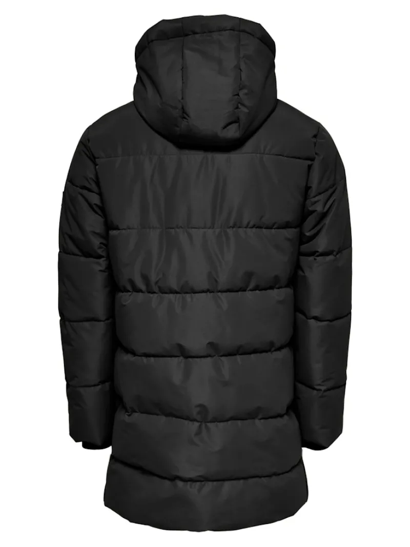 Only & Sons Jacken*ONSCARL LIFE LONG QUILTED COAT OTW NOOS Black