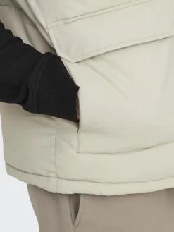 Only & Sons Westen*ONSCARL LIFE QUILTED VEST OTW Silver Lining
