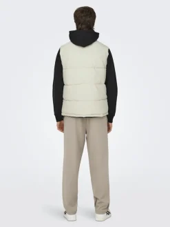 Only & Sons Westen*ONSCARL LIFE QUILTED VEST OTW Silver Lining