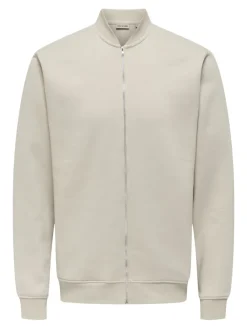 Only & Sons Pullover & Sweatshirts*ONSCERES REG ZIP BOMBER JCK NOOS Silver Lining