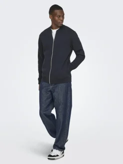 Only & Sons Pullover & Sweatshirts*ONSCERES REG ZIP BOMBER JCK NOOS Black