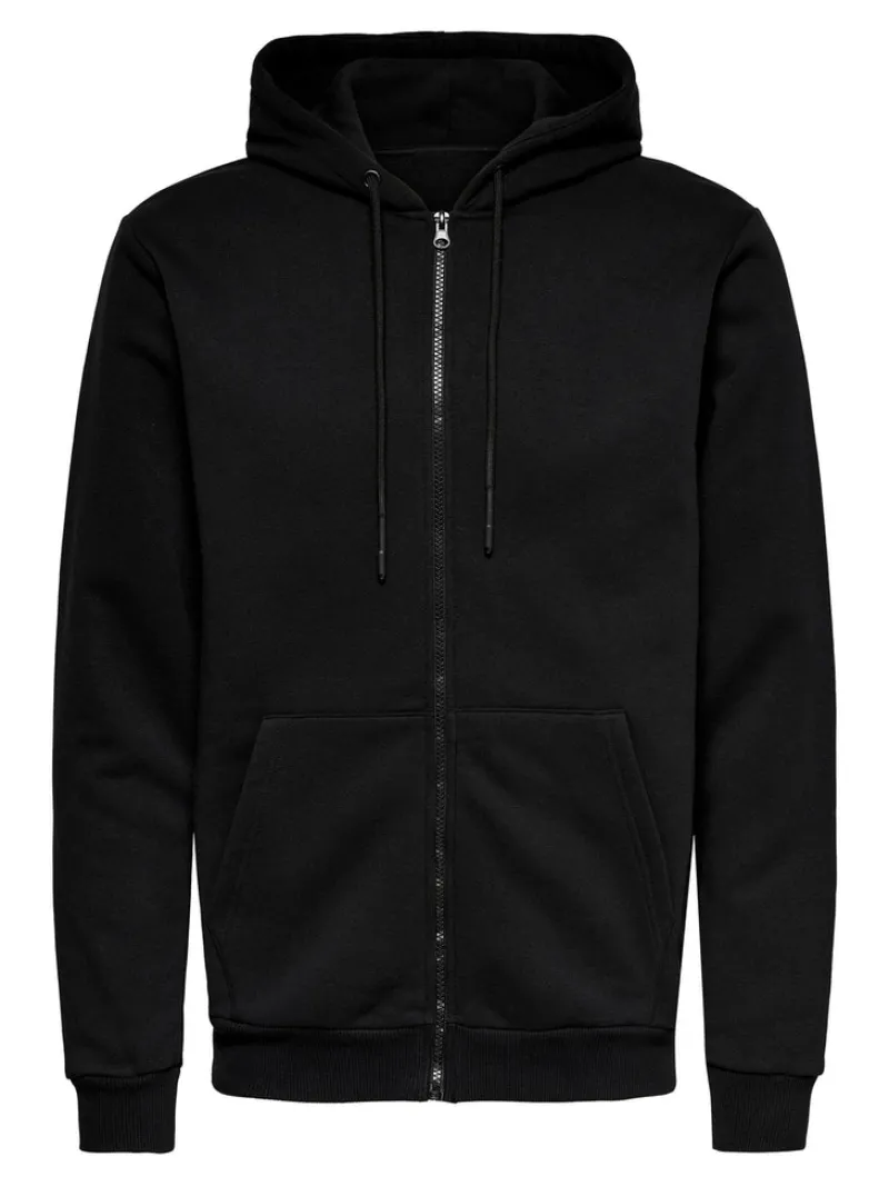 Only & Sons Pullover & Sweatshirts*ONSCERES ZIP THR. HOODIE SWEAT NOOS Black