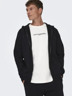 Only & Sons Pullover & Sweatshirts*ONSCERES ZIP THR. HOODIE SWEAT NOOS Black