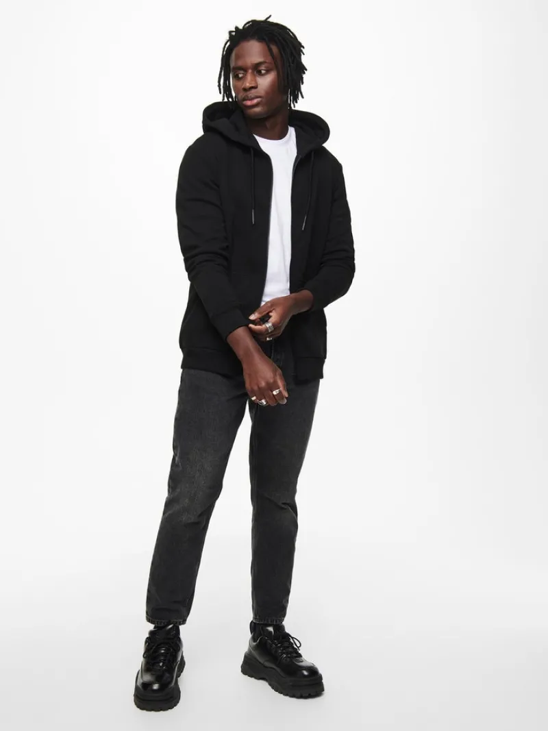 Only & Sons Pullover & Sweatshirts*ONSCERES ZIP THR. HOODIE SWEAT NOOS Black