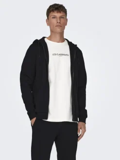Only & Sons Pullover & Sweatshirts*ONSCERES ZIP THR. HOODIE SWEAT NOOS Black