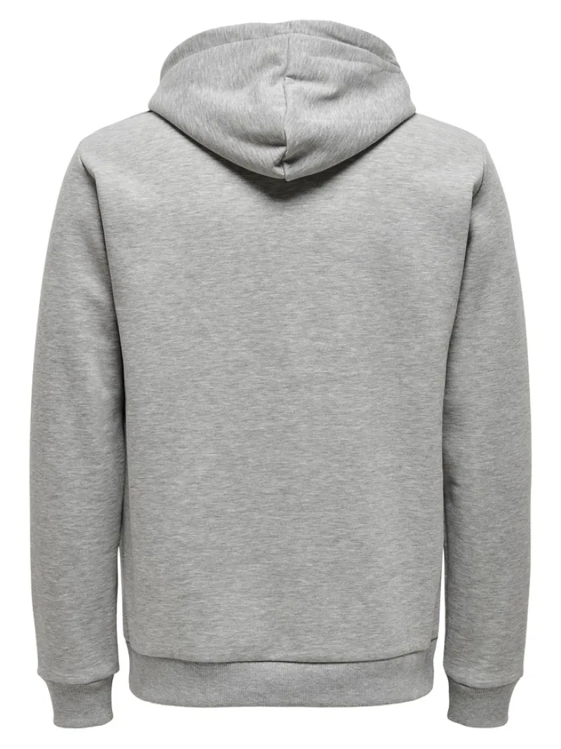 Only & Sons Pullover & Sweatshirts*ONSCERES ZIP THR. HOODIE SWEAT NOOS Light Grey Melange