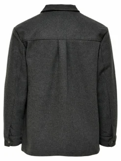 Only & Sons Jacken*ONSCREED LOOSE WOOL JACKET OTW Dark Grey Melange