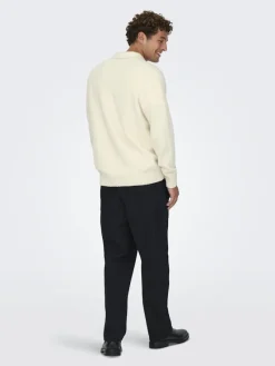 Only & Sons Pullover & Sweatshirts*ONSDALE RLX LS POLO KNIT NOOS gardenia
