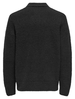 Only & Sons Pullover & Sweatshirts*ONSDALE RLX LS POLO KNIT NOOS Black