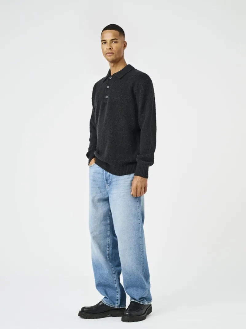 Only & Sons Pullover & Sweatshirts*ONSDALE RLX LS POLO KNIT NOOS Black