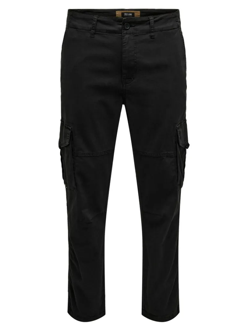 Only & Sons Hosen|Big Boys*ONSDEAN LIFE TAP CARGO 0032 PANT NOOS Black
