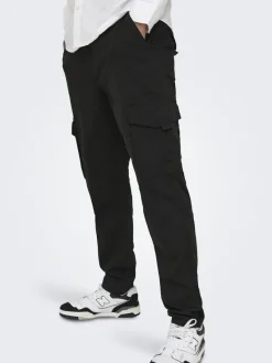 Only & Sons Hosen|Big Boys*ONSDEAN LIFE TAP CARGO 0032 PANT NOOS Black