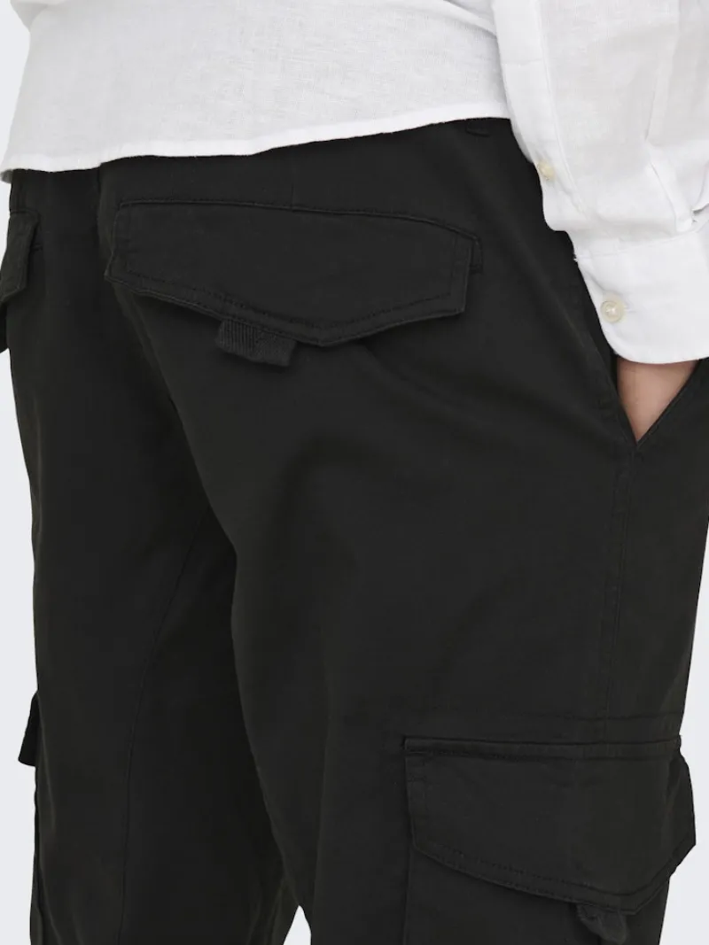 Only & Sons Hosen|Big Boys*ONSDEAN LIFE TAP CARGO 0032 PANT NOOS Black