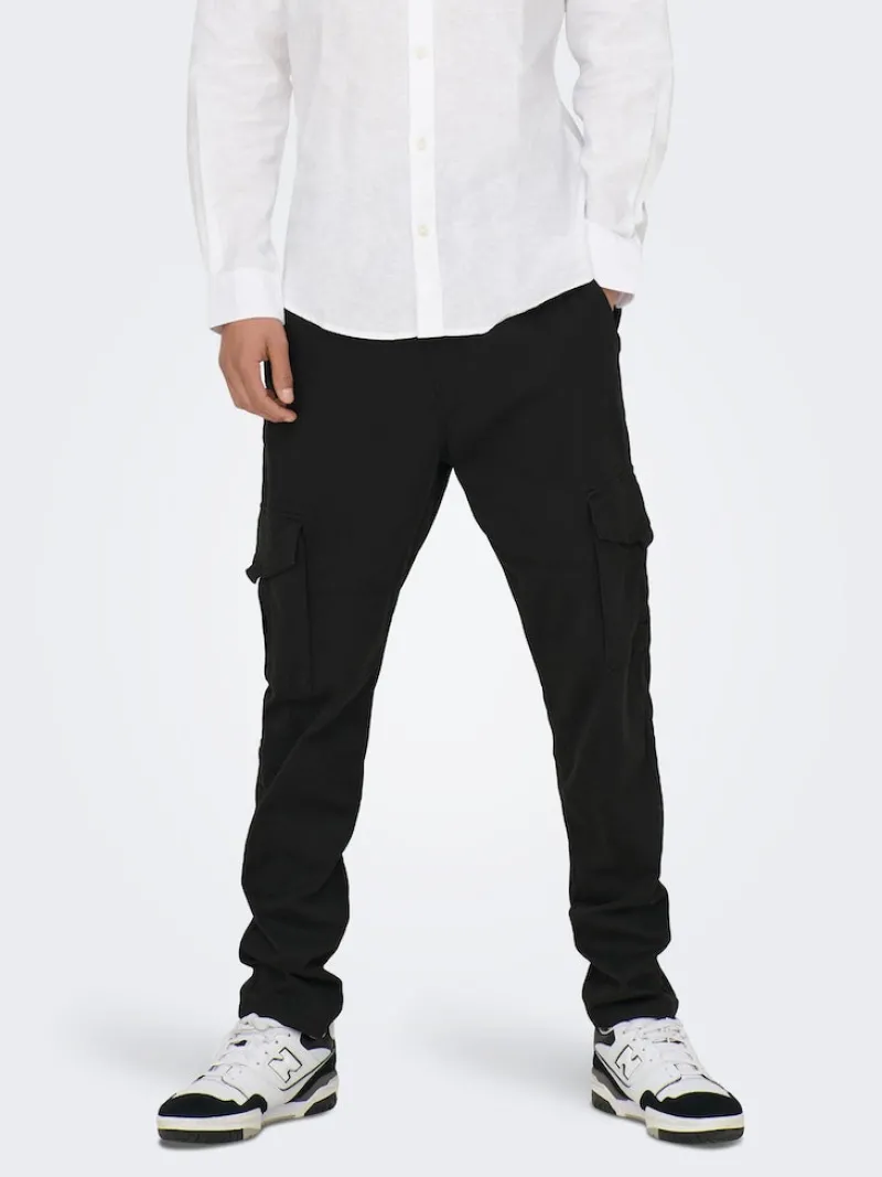 Only & Sons Hosen|Big Boys*ONSDEAN LIFE TAP CARGO 0032 PANT NOOS Black