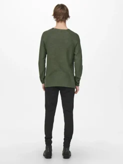 Only & Sons Pullover & Sweatshirts*ONSDEXTOR 12 WASH RAGLAN KNIT Olive Night