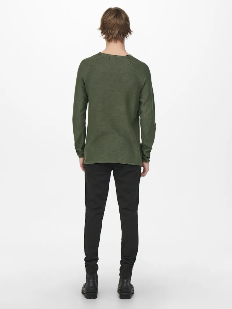 Only & Sons Pullover & Sweatshirts*ONSDEXTOR 12 WASH RAGLAN KNIT Olive Night